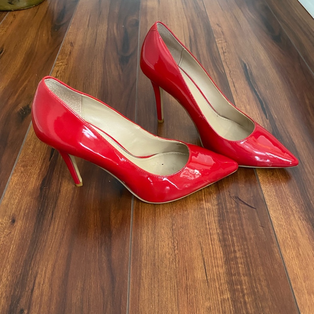 White House Black Market Glossy Red Heels